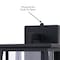 Vaxcel Blackwell 8-in. W Cage Frame 1 Light Dusk to Dawn Black Outdoor Wall Lantern Clear Glass T0608 - alternate 4